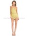 For Love & Lemons Antigua Mini Dress In Chartreuse